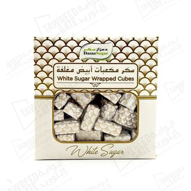 سكر ابيض مكعبات مغلفة دعزاز 500 جم / الباكيت ( كرتونة 24 باكيت)
