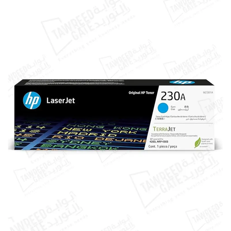 عبوة حبر اتش بي ليزرجيت (W2301A)  230A ازرق سماوي