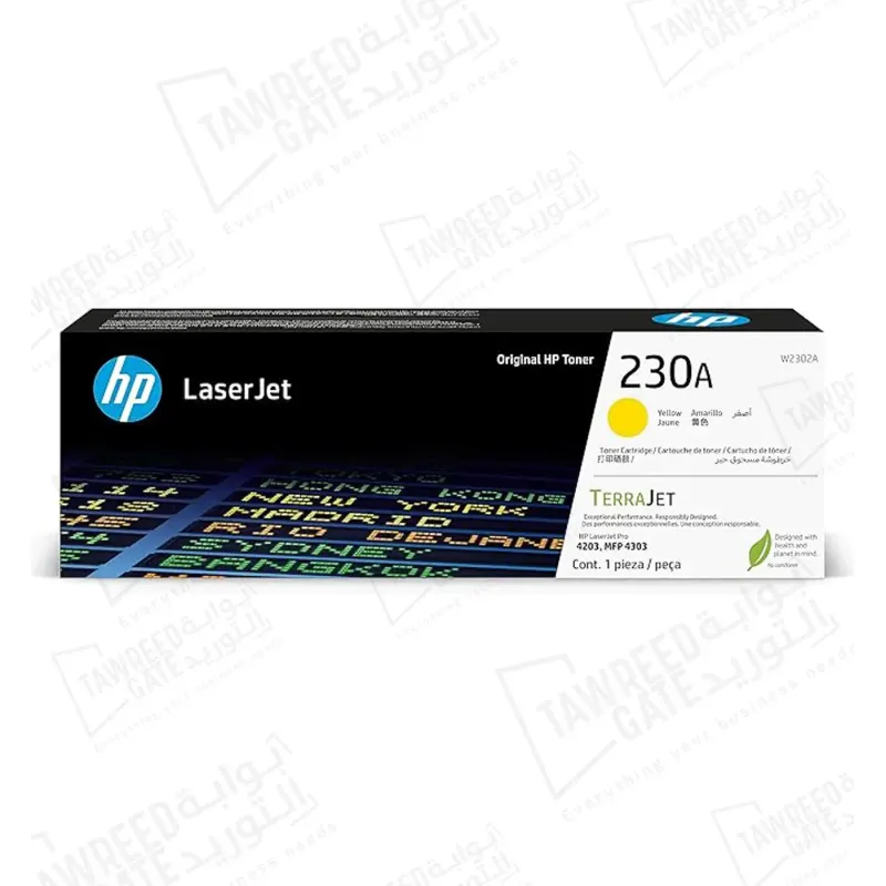 عبوة حبر اتش بي ليزرجيت (W2302A)  230A أصفر